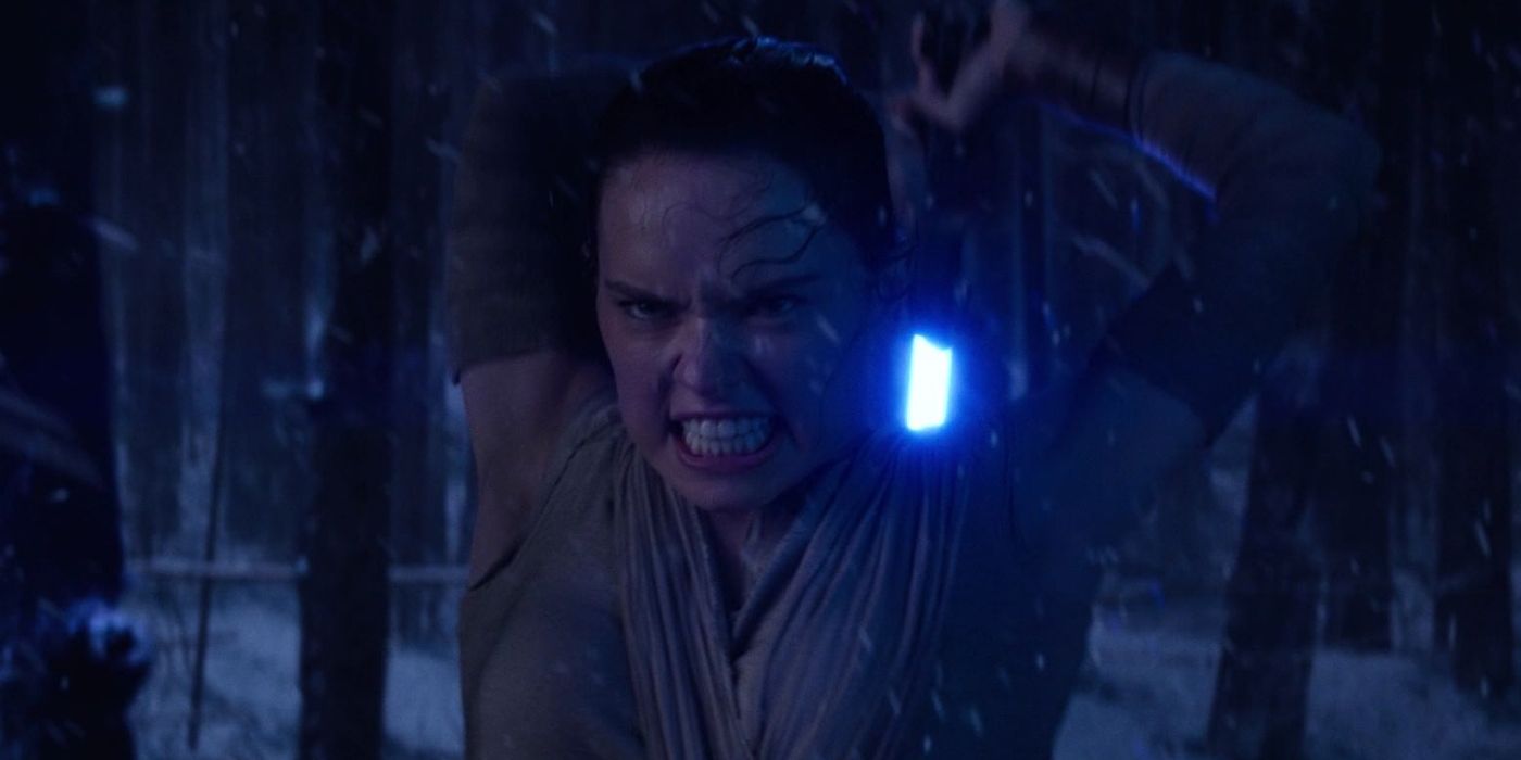 Daisy Ridley as Rey in Star Wars The Force Awakens