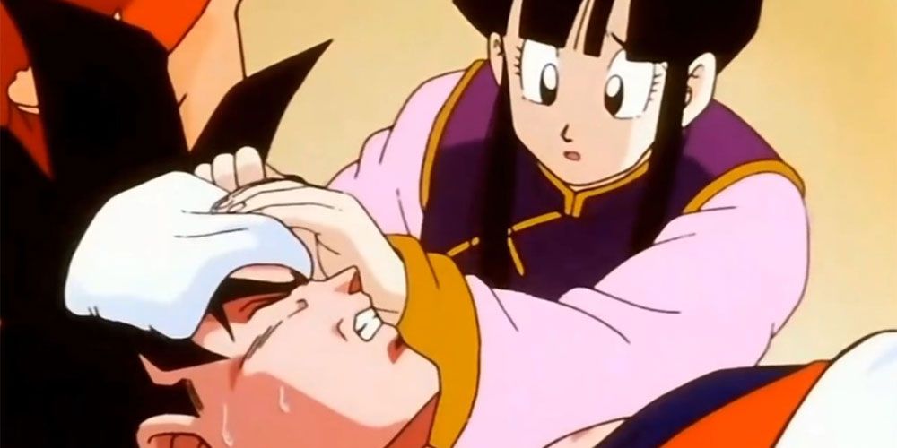 Dragon Ball Z Chi Chi taking care of Goku
