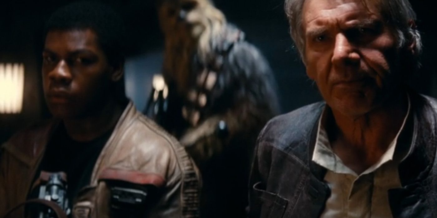Finn Han Solo and Chewie Deleted Scene