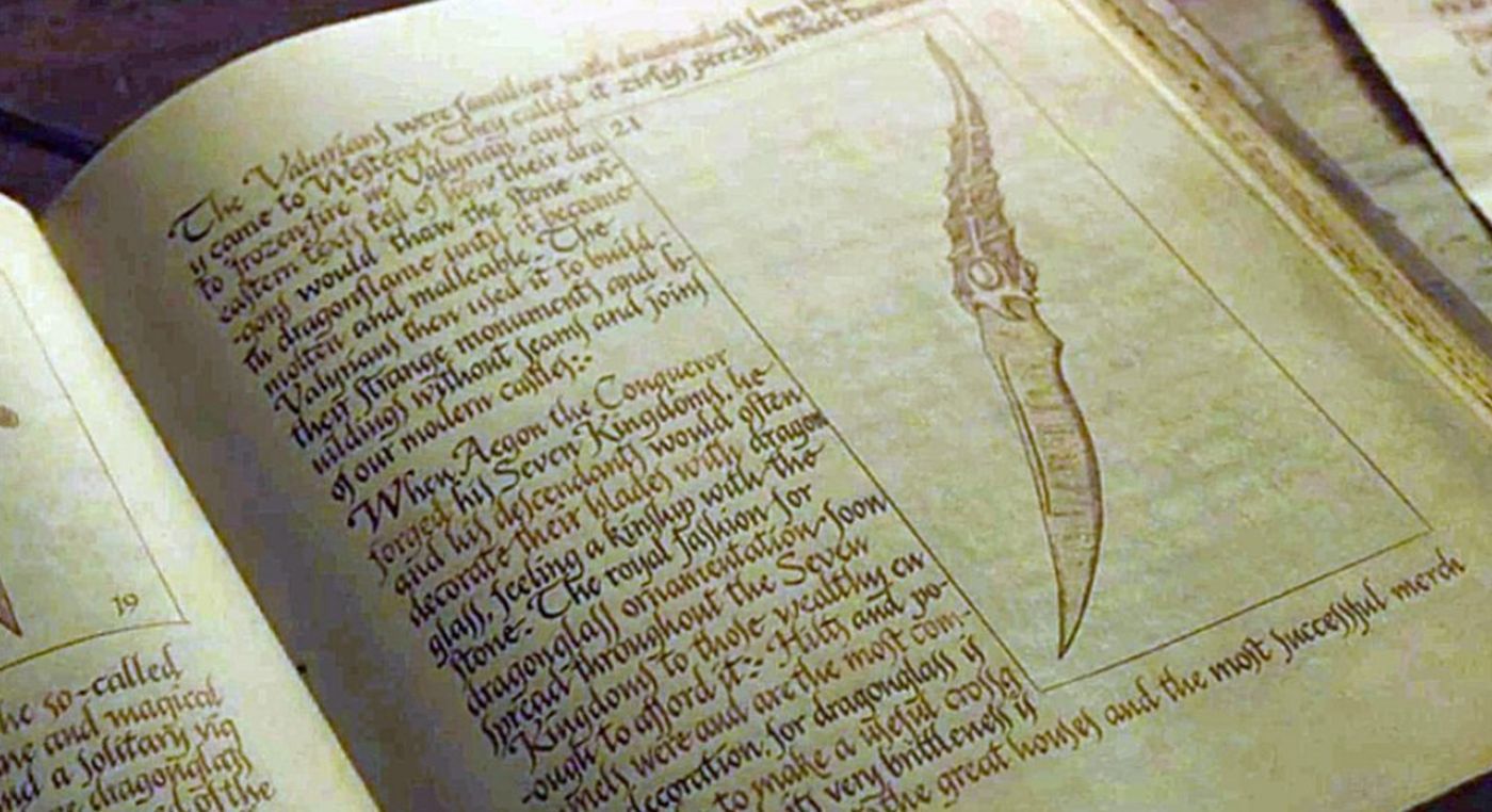 Game of Thrones Dagger in Sam's Book