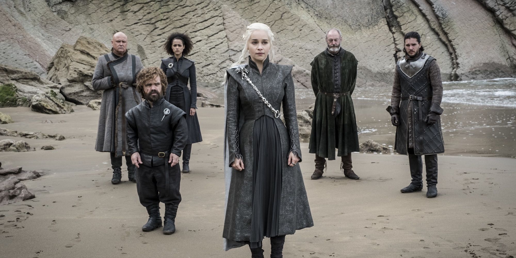 Game of Thrones Spoils of War - Tyrion, Daenerys, and Jon on the beach