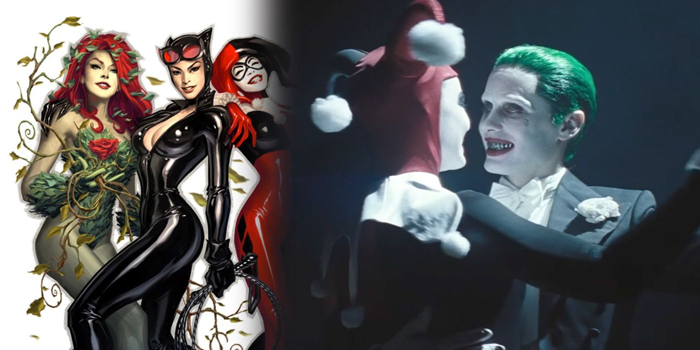 Gotham City Sirens and Joker and Harley