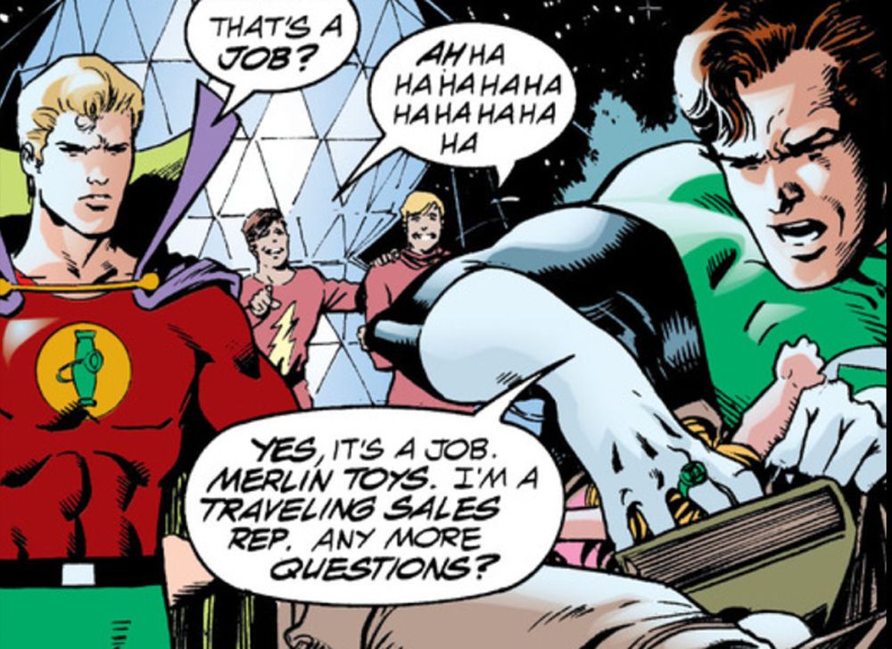 Hal Jordan toy salesman