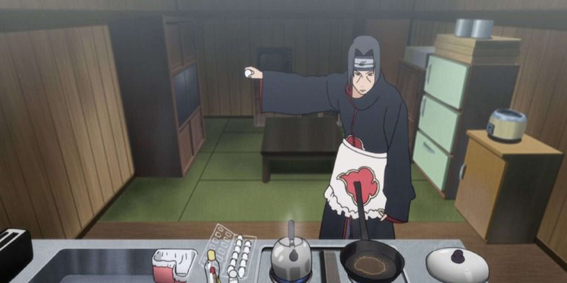 Itachi Naruto egg cooking