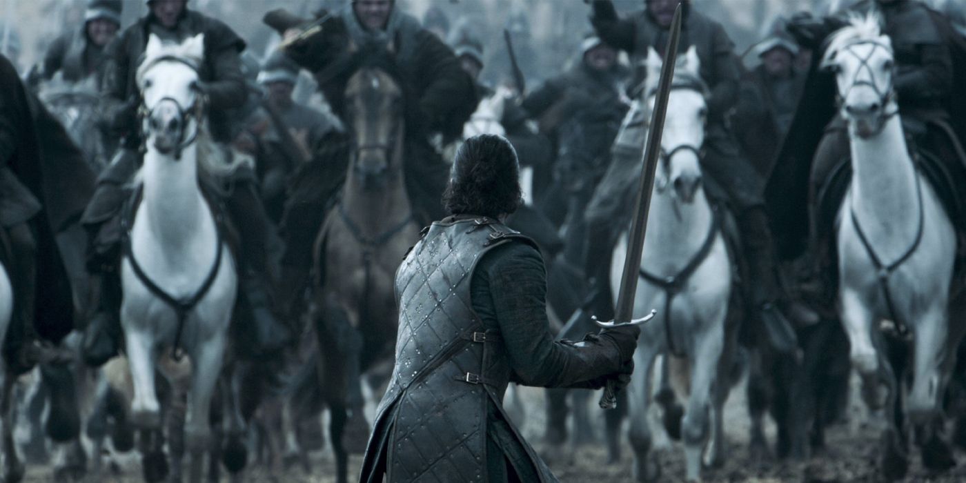 Jon Snow at the Battle of the Bastards Game of Thrones