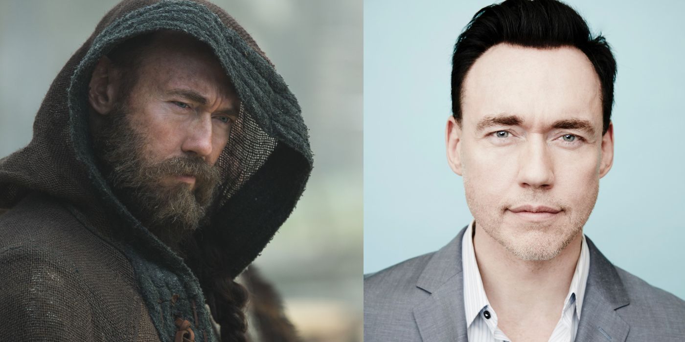 Split image of Harbard from Vikings and actor Kevin Durand