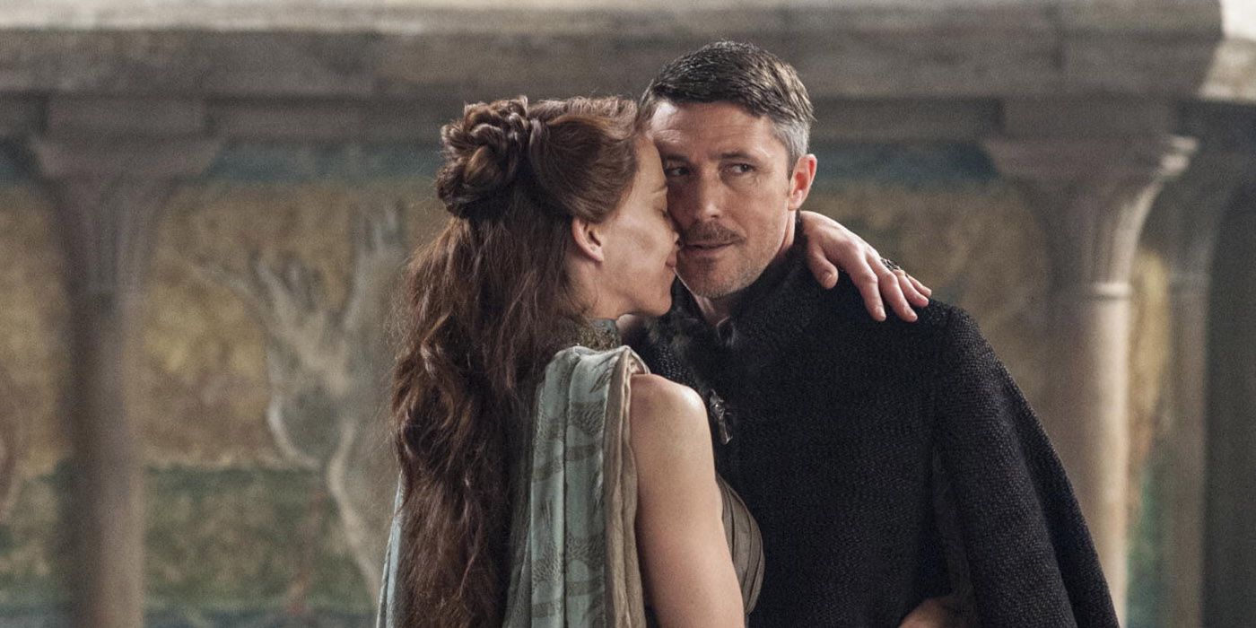 Lysa Arryn and Littlefinger on Game of Thrones
