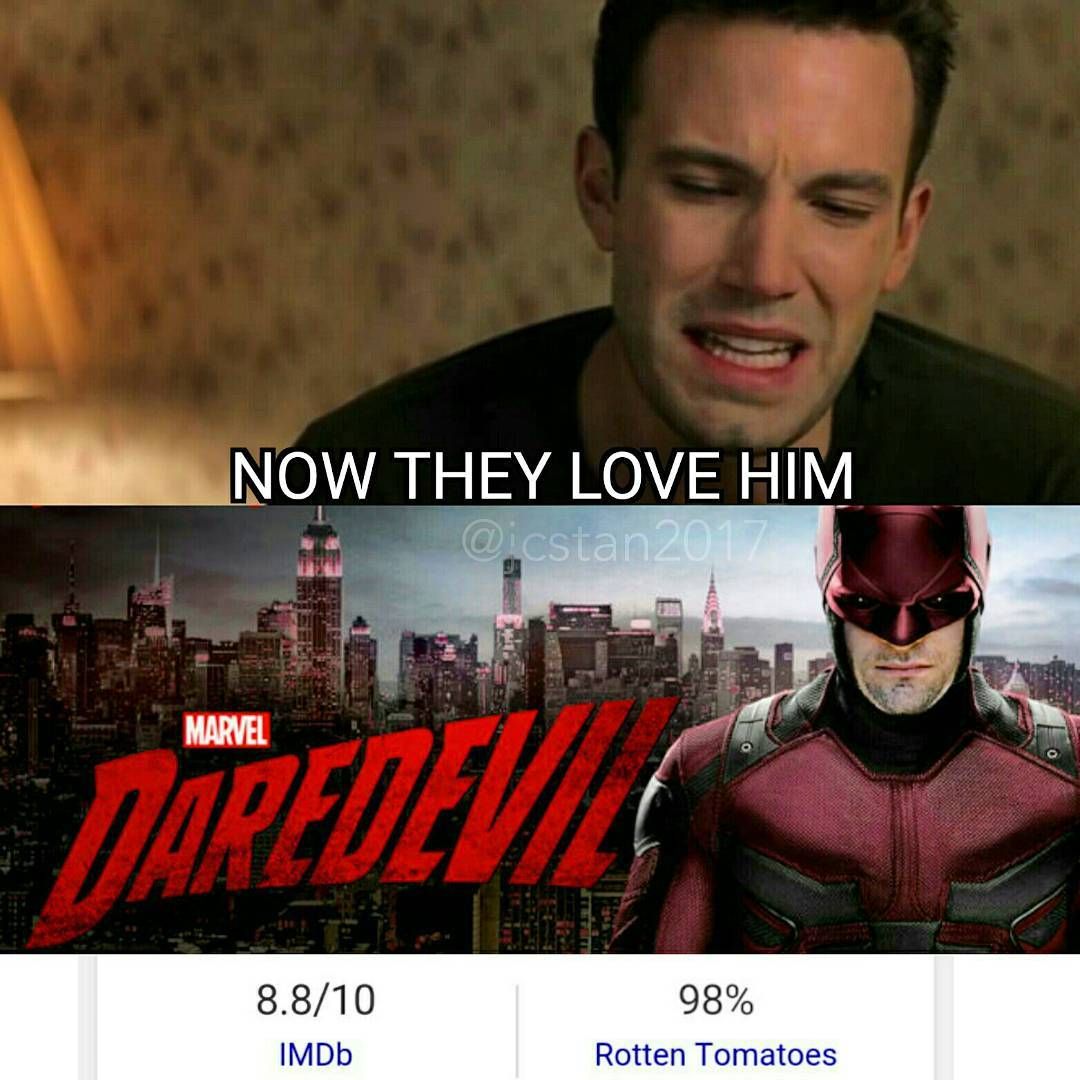 MCU memes Netflix Daredevil sad Ben Affleck