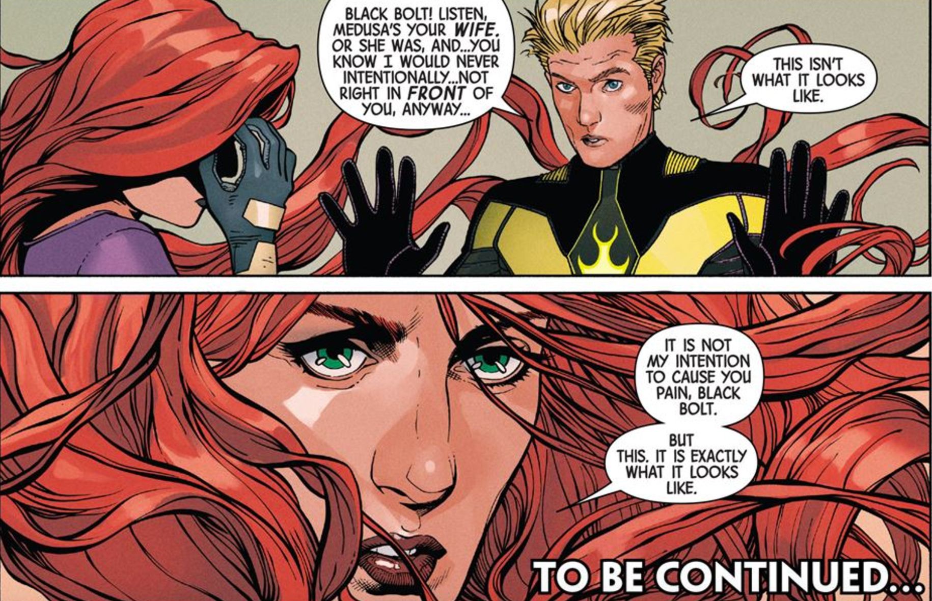 Medusa and Human Torch in Uncanny Inhumans