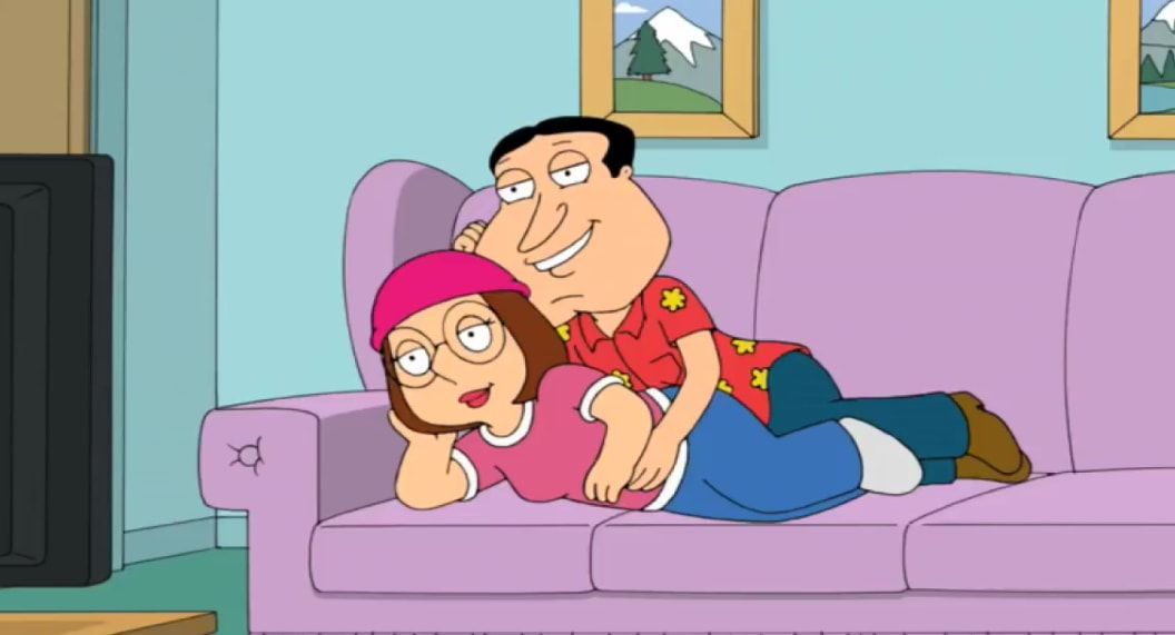 Meg and Quagmire on Family Guy
