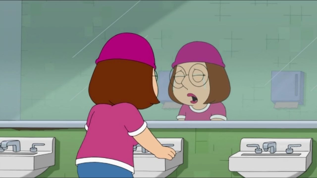 Meg crying on Family Guy
