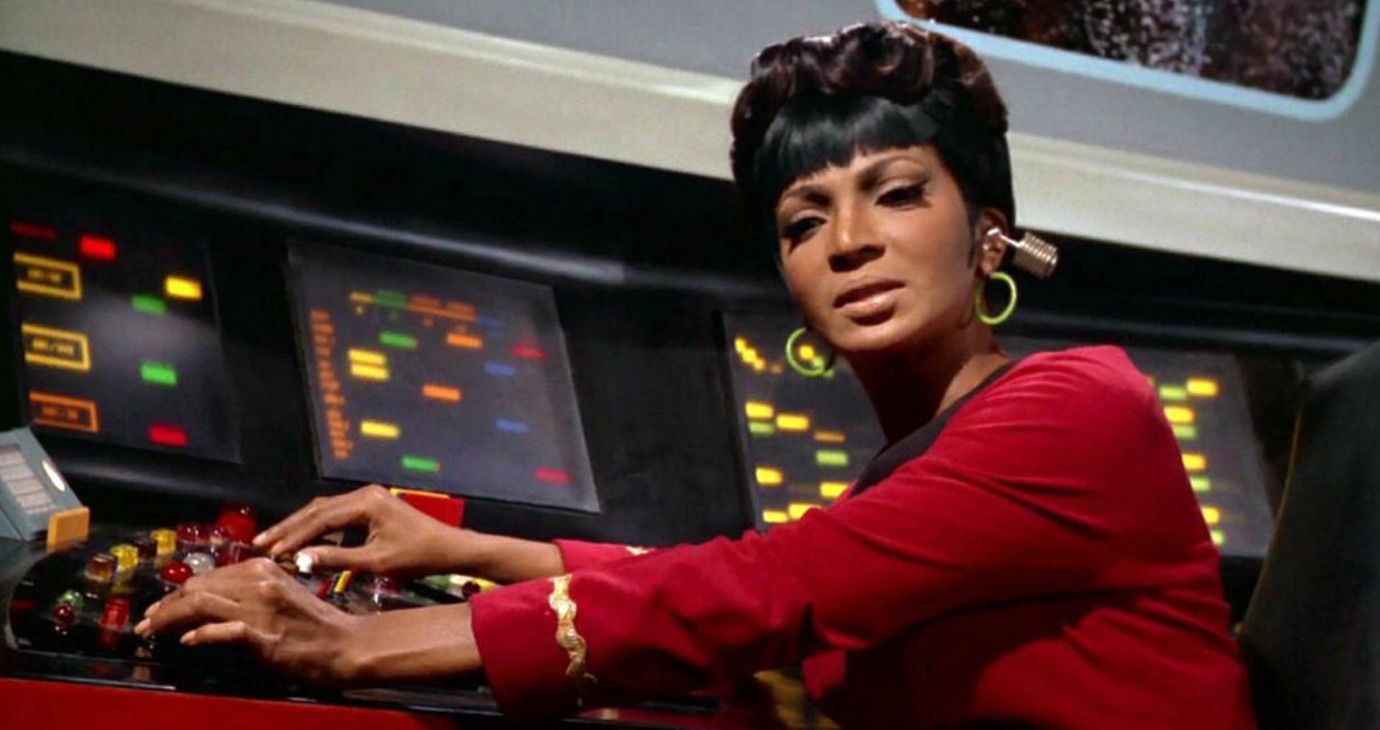 Nichelle Nichols as Lieutenant Uhura in Star Trek