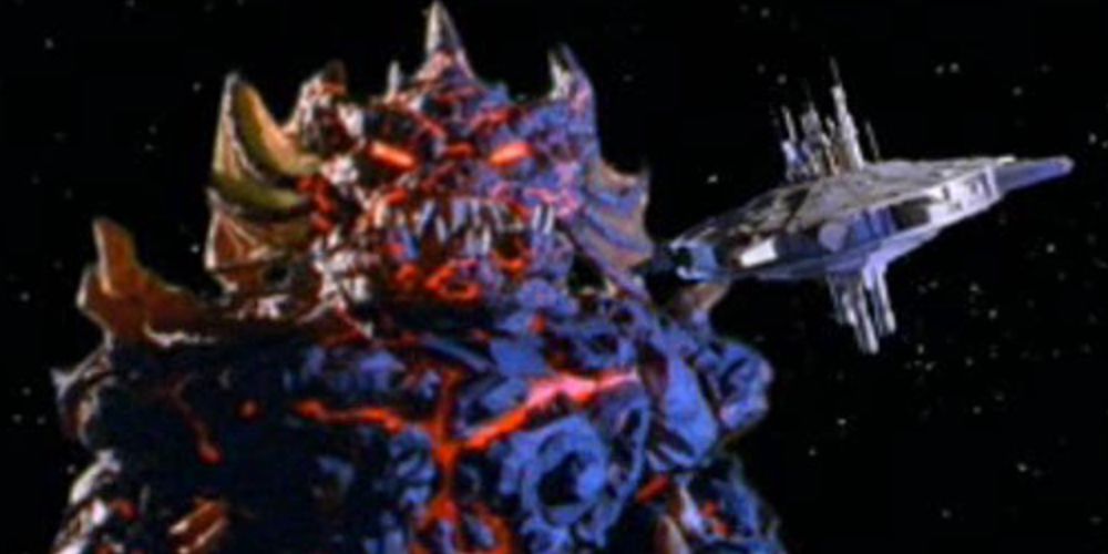 Dark Specter goes after the megaship in Power Rangers In Space