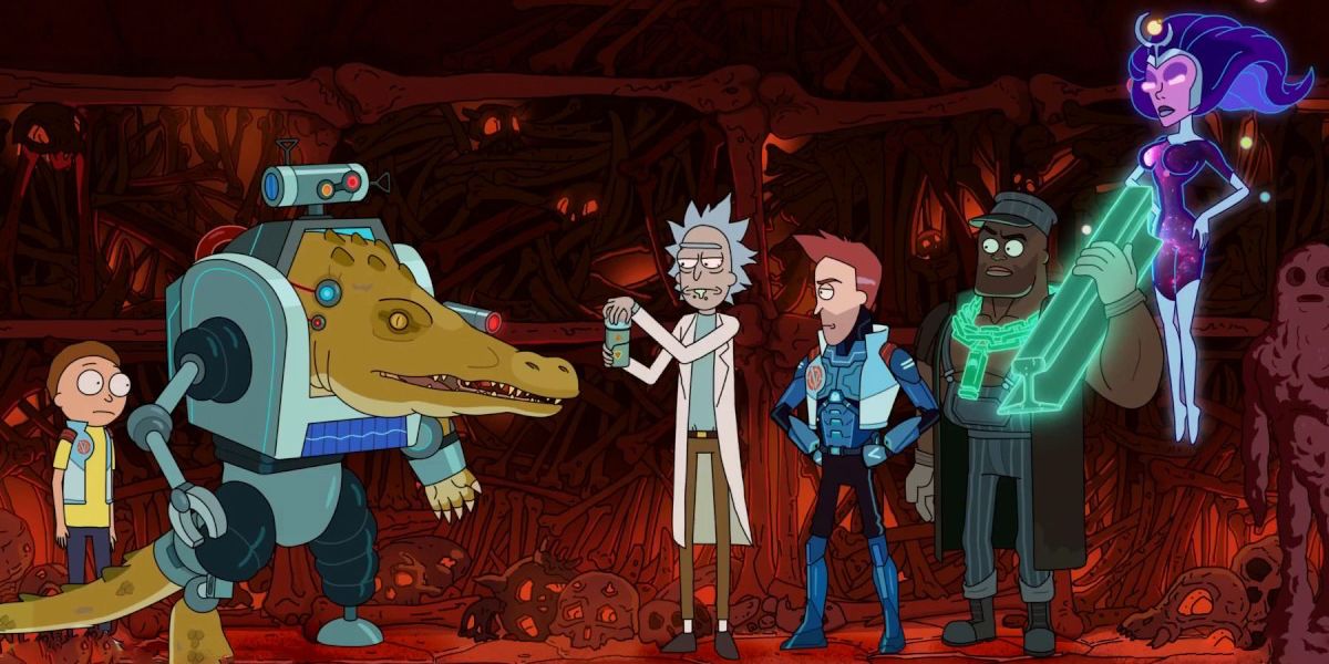 Rick and Morty with the Vindicators.