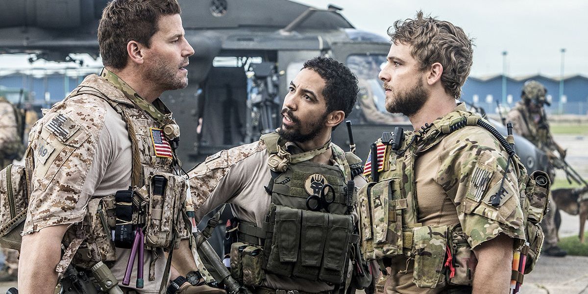 Jason, Ray and Clay in uniform in SEAL Team 