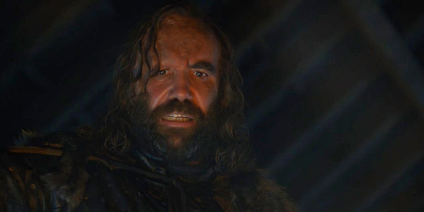 Sandor (The Hound) Clegane sees a vision in the flames on Game of Thrones