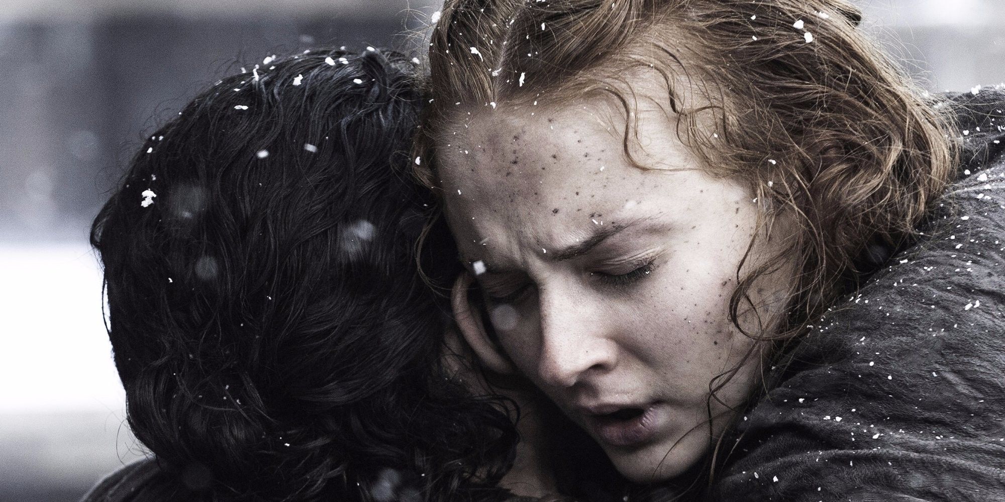Sophie Turner as Sansa Stark and Isaac Hempstead Wright as Bran Stark in Game of Thrones