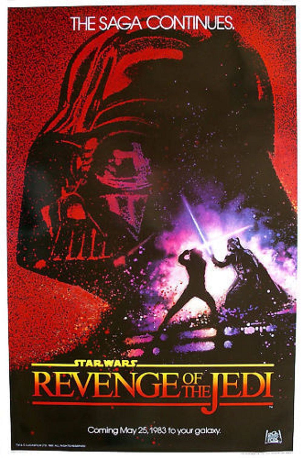 Star Wars Revenge of the Jedi movie poster mistake