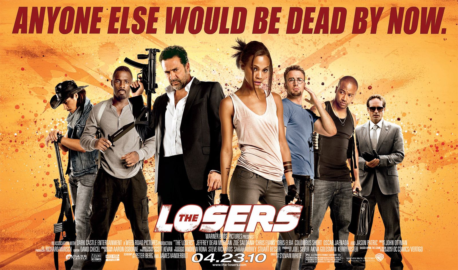 The Losers movie poster entire cast