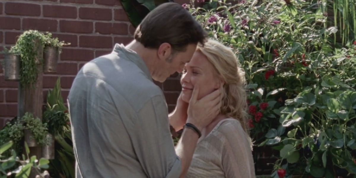 Andrea and The Governor kissing in The Walking Dead