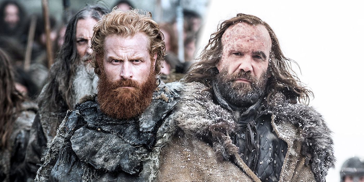 Kristofer Hivju as Tormund Giantsbane and Rory McCann as The Hound on Game of Thrones