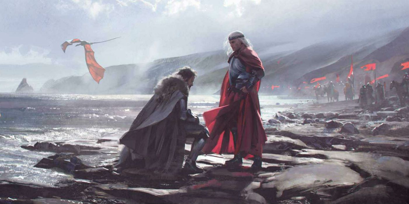 Torrhen Stark Bends The Knee Aegon Targaryen by Chase Stone