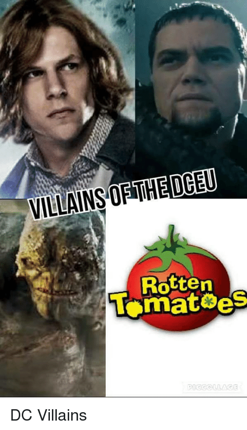 Villains of the DCEU Rotten Tomatoes Meme
