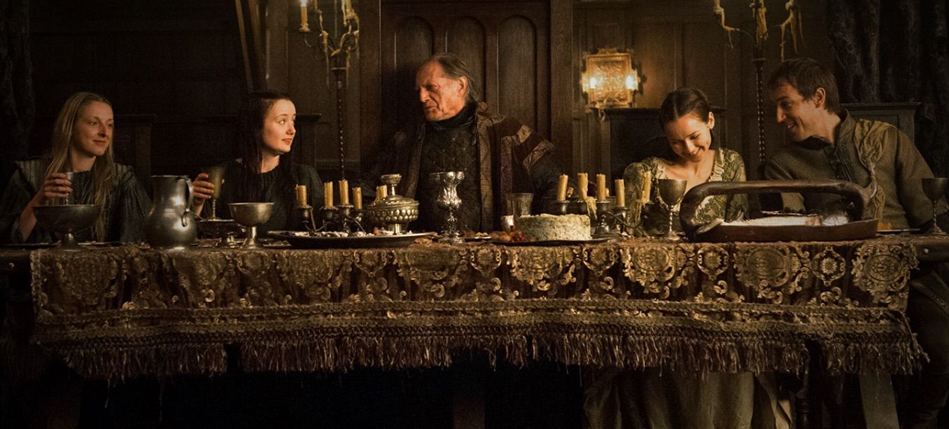 Walder Frey and his wives at the Red Wedding
