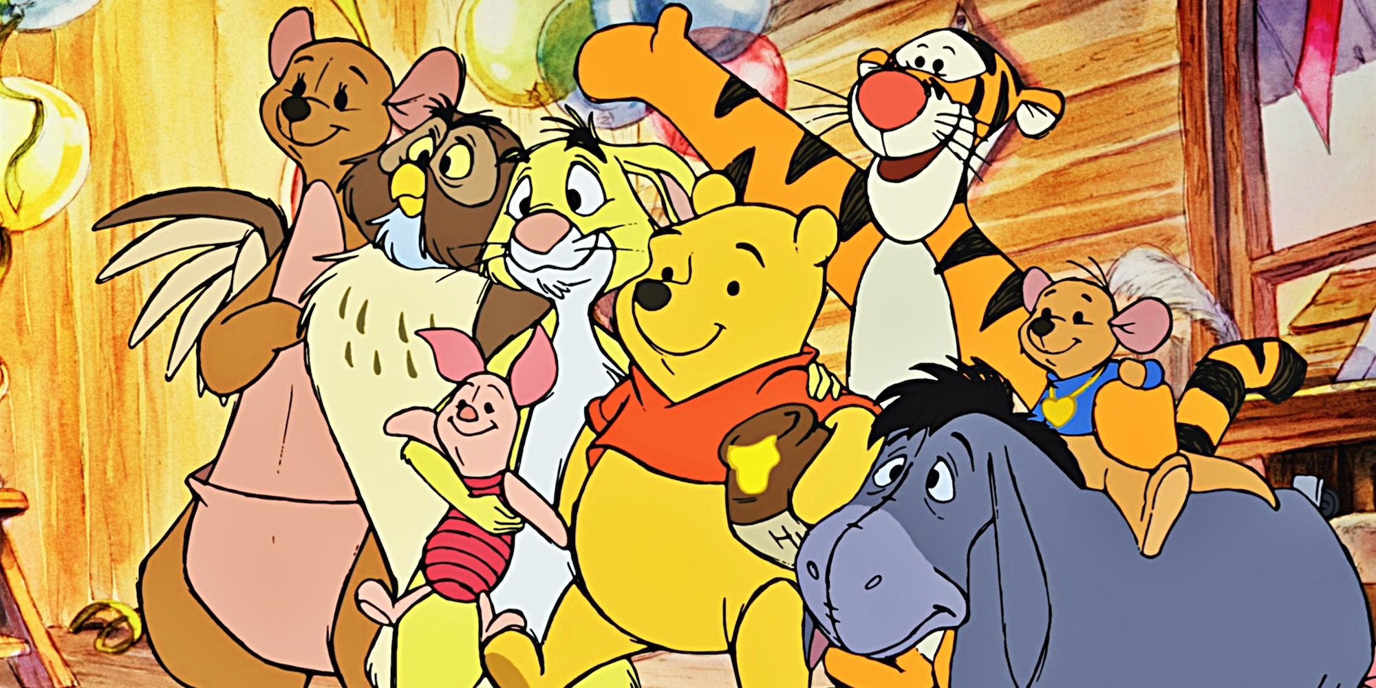 Pooh and his friends pose for a photo together in The Tigger Movie