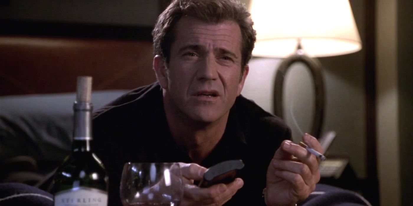 mel gibson what women want wine and cigarette