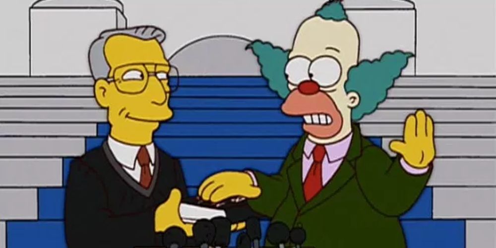 Krusty is sworn in to Congress in &quot;Mr. Spritz Goes to Washington&quot;