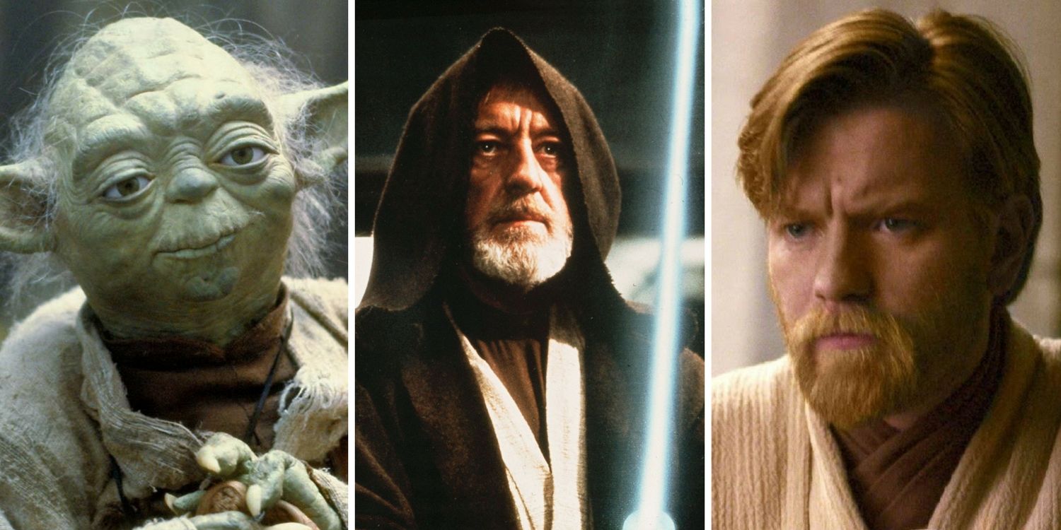Alec Guinness Ewan McGregor as Obi-Wan Kenobi Frank Oz as Yoda Star Wars