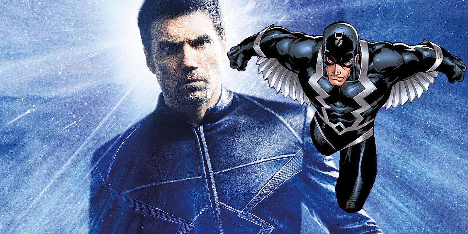 Anson Mount and Black Bolt from Marvel comics