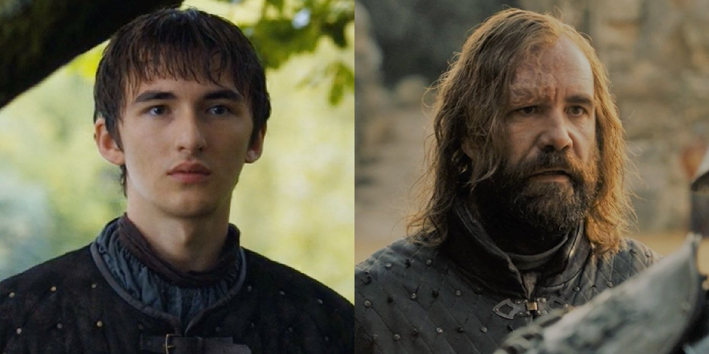 Bran Stark and Sandor Clegane, aka the Hound, from Game of Thrones