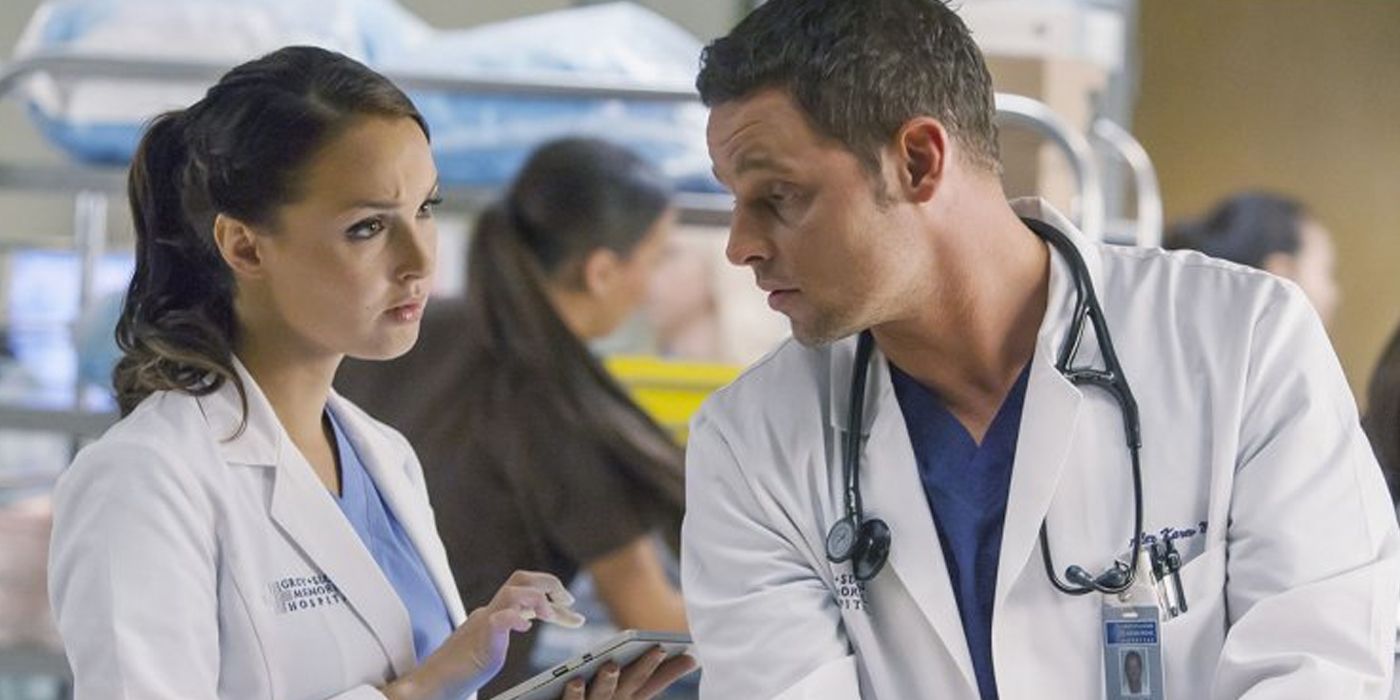 Camilla Luddington and Justin Chambers as Jo Wilson and Alex Karev in Grey's Anatomy