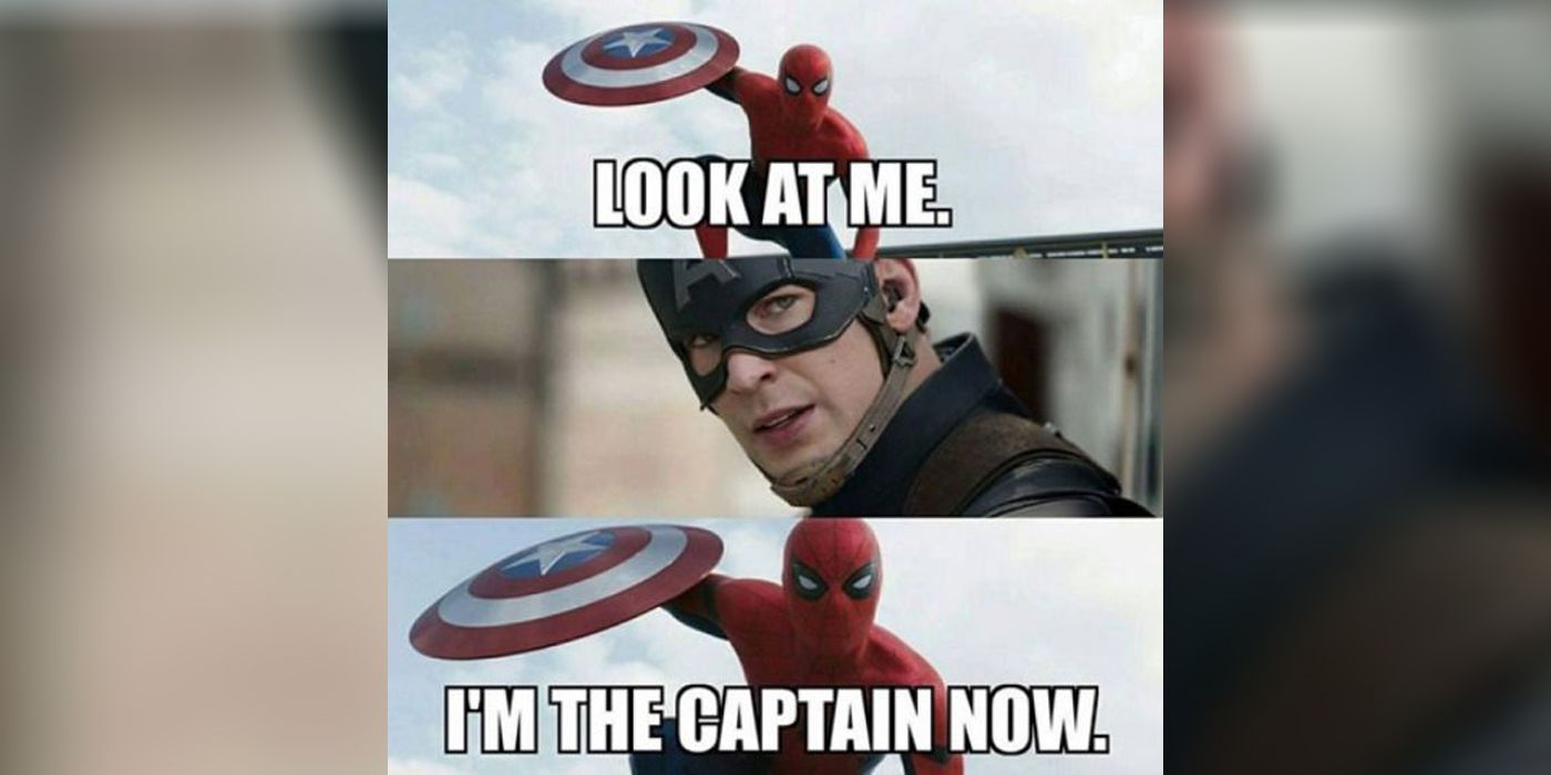 Captain America and Spider-Man Civil War Captain Phillips meme