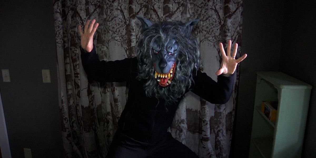 A masked figure from the 2014 horror mvoie Creep.