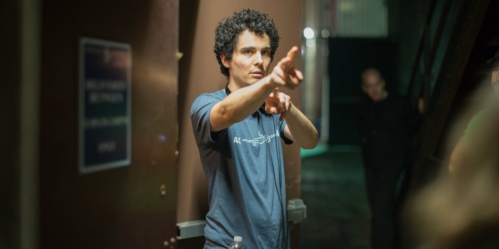 Damien Chazelle directs on the set of Whiplash