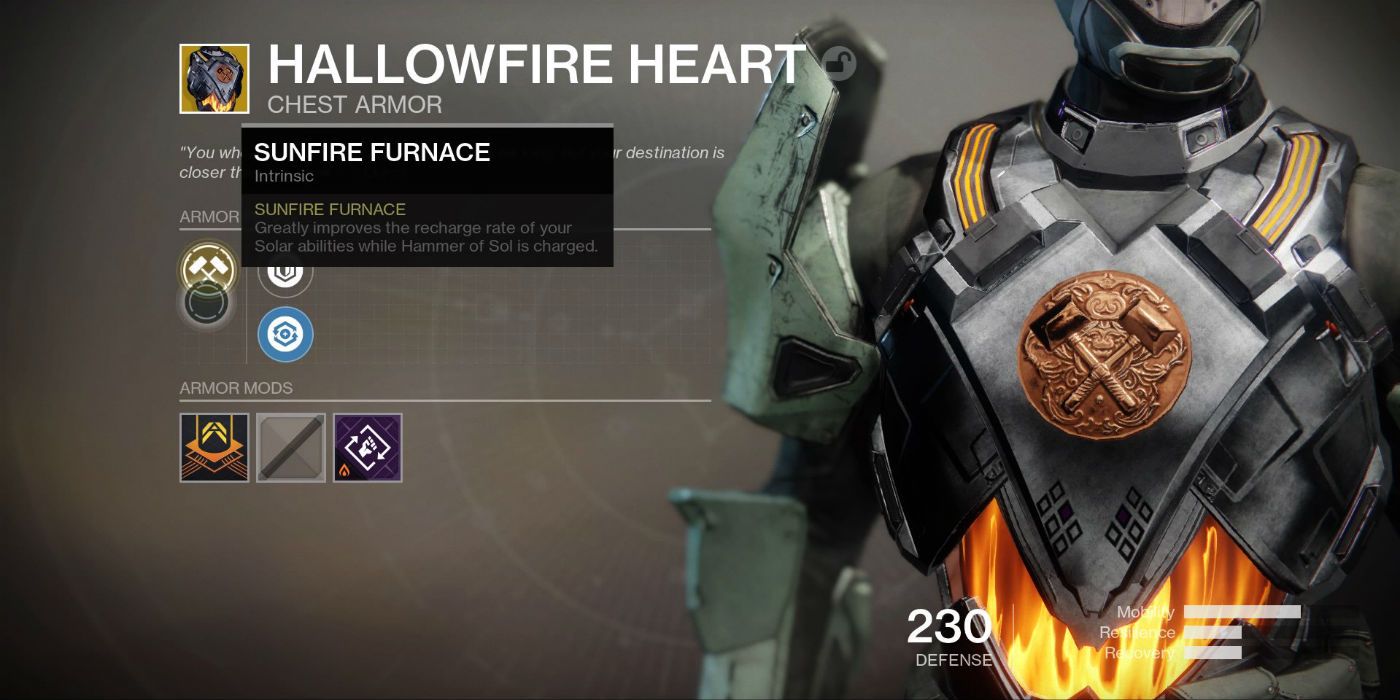 Destiny 2 Best Exotic Armor Hallowfire Heart