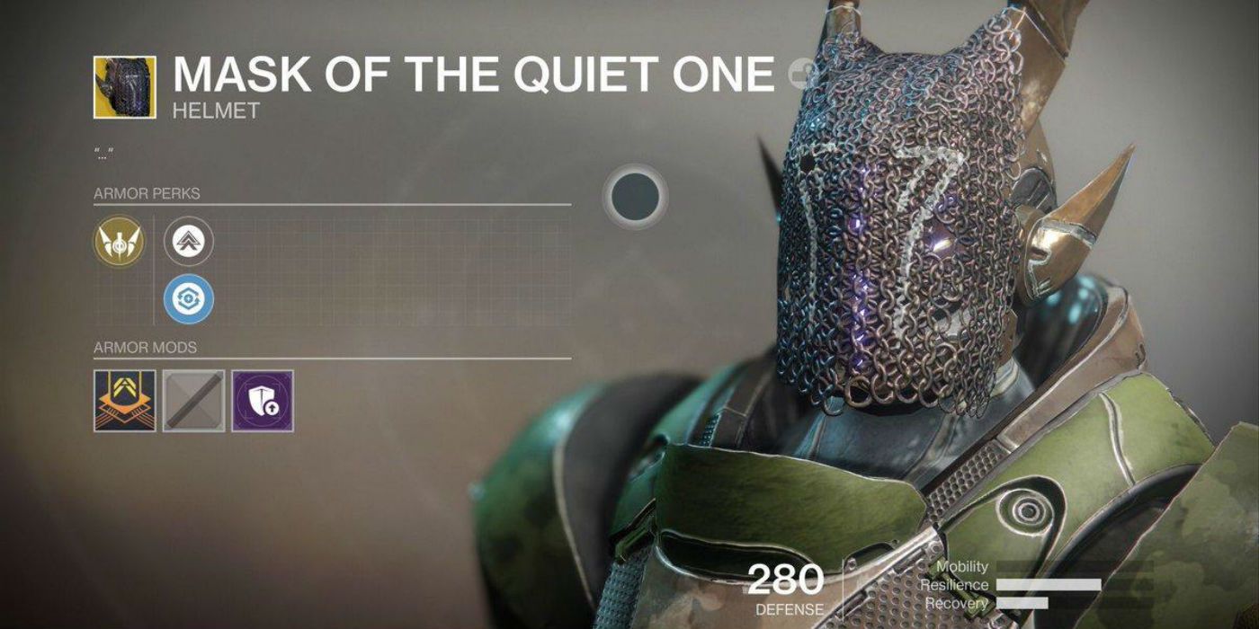 Destiny 2 Best Exotic Armor Mask of the Quiet One