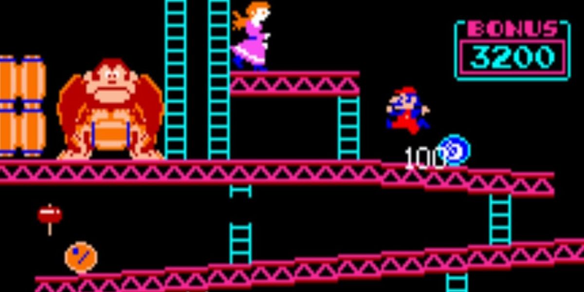Screenshot from the classic Donkey Kong arcade game