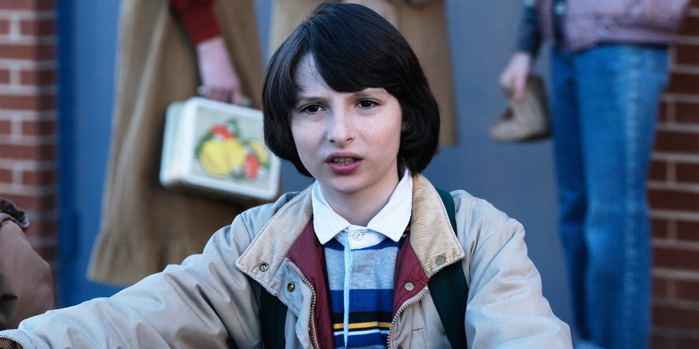 Mike talks to his friends at school in Stranger Things.