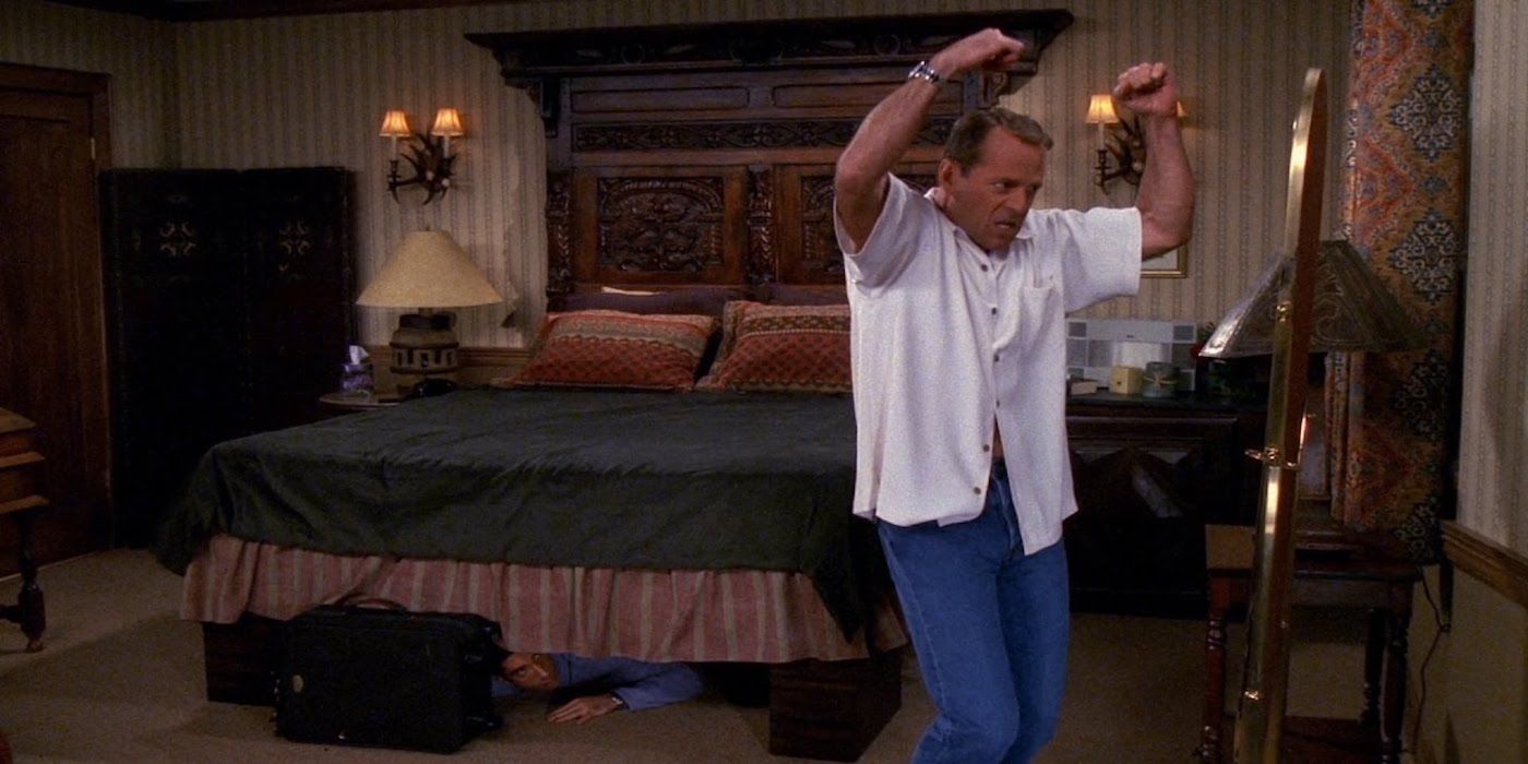 Paul posing in front of the mirror in Friends