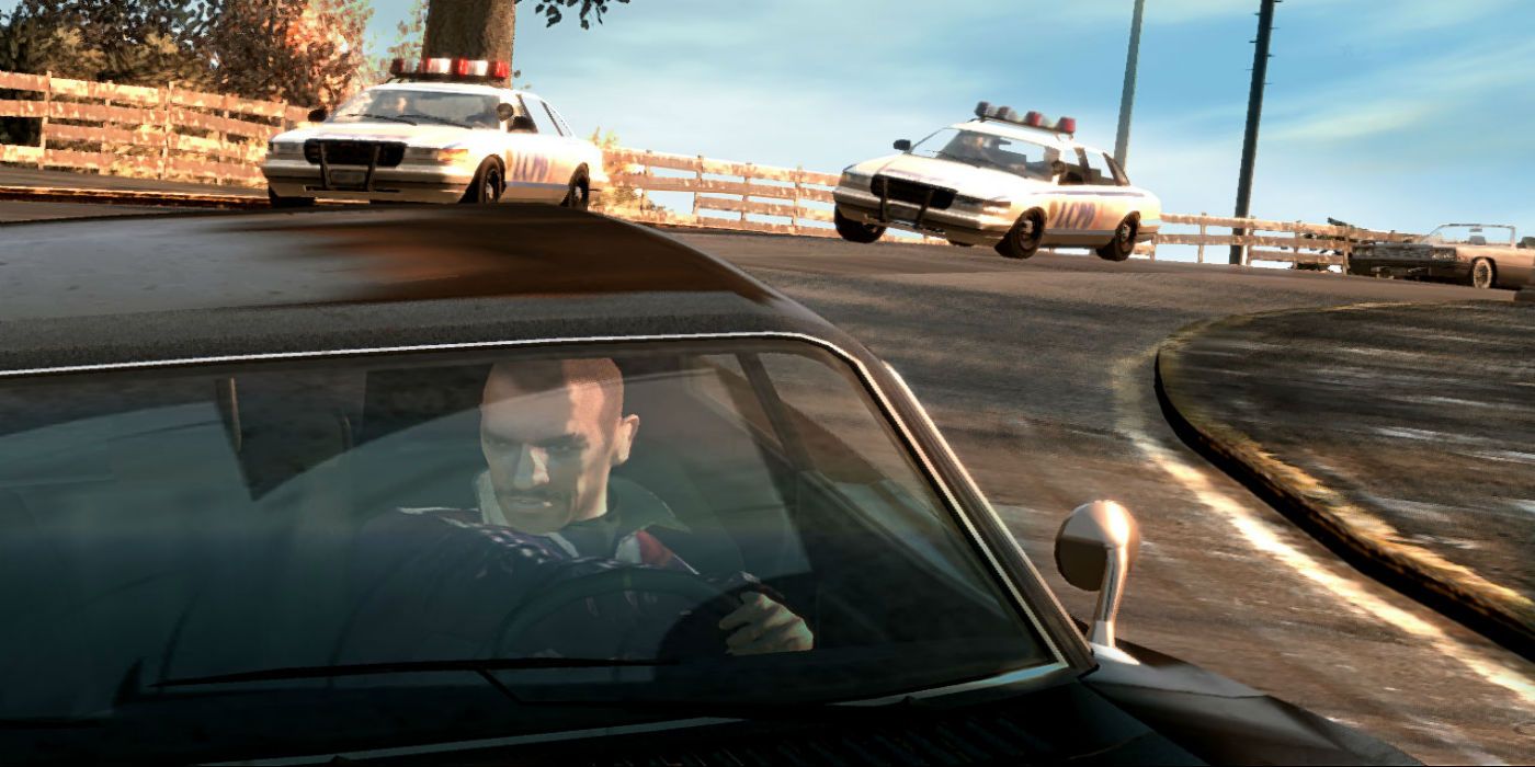 Grand Theft Auto IV driving from cops