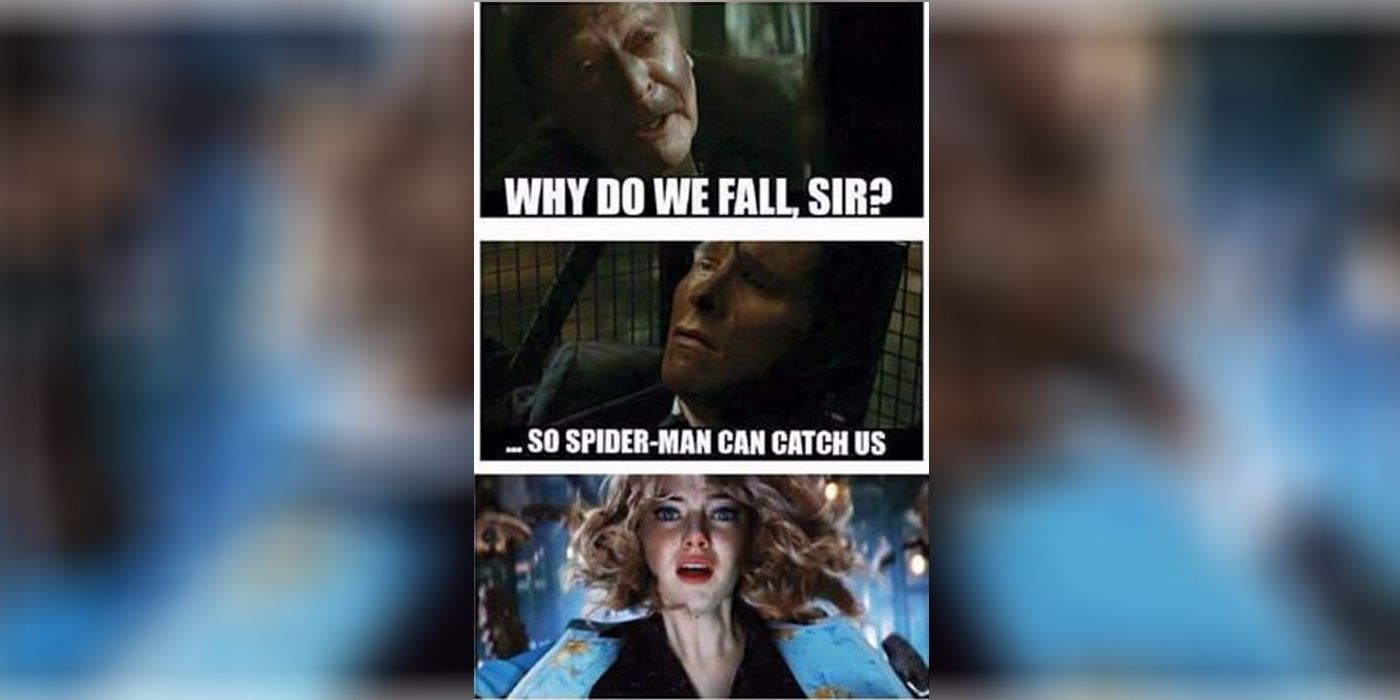 Gwen Stacy Batman Begins Amazing Spider-Man meme