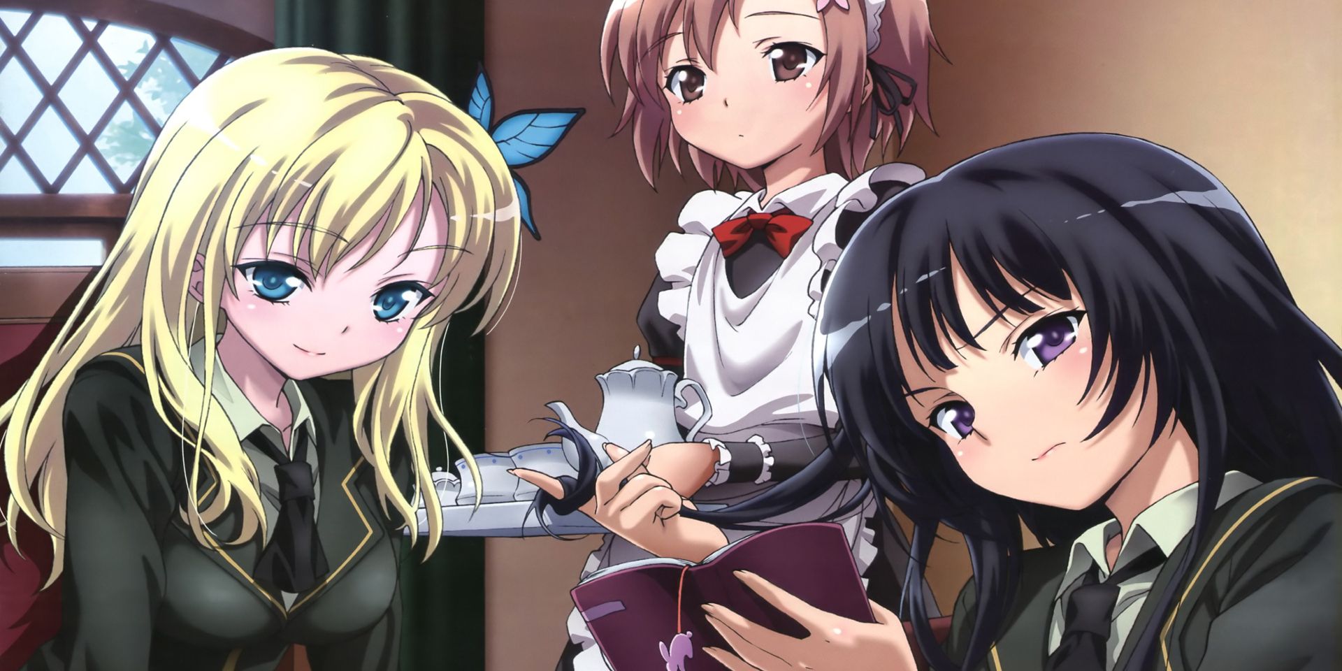 Characters from the anime series Haganai: I Don't Have Many Friends.