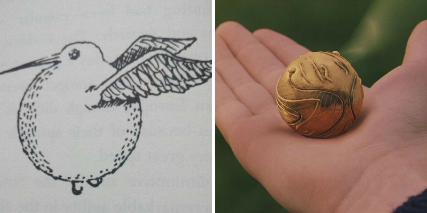 Harry Potter Golden Snidget and Golden Snitch