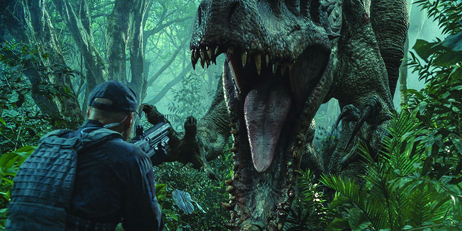Indominus Rex attacked an armed man in Jurassic World