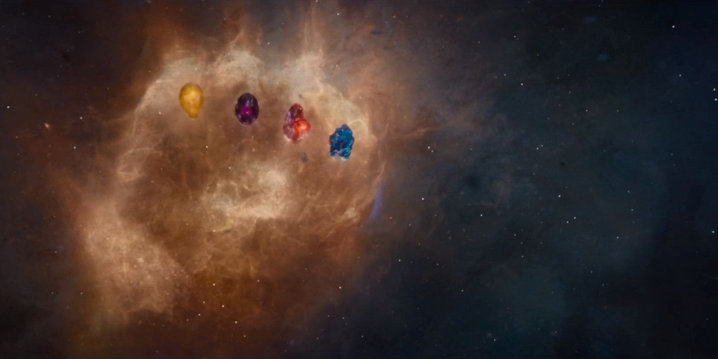 The Infinity Stones seen in Thor's vision