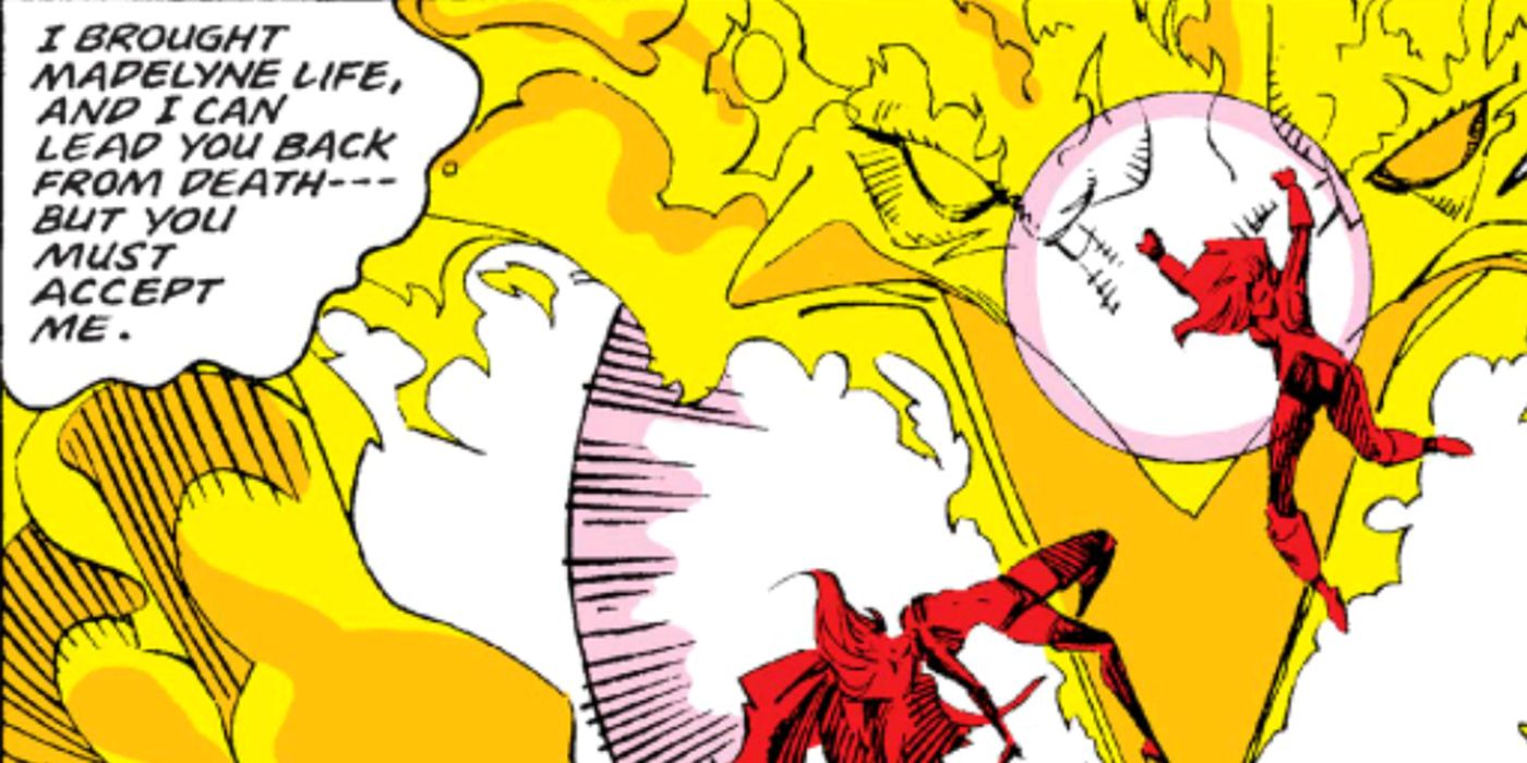 Jean Grey ataca Madelyne Pryor nos quadrinhos do X-Factor.